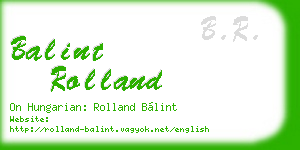 balint rolland business card
