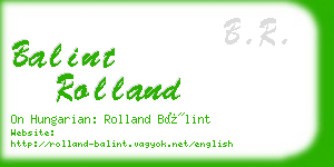 balint rolland business card
